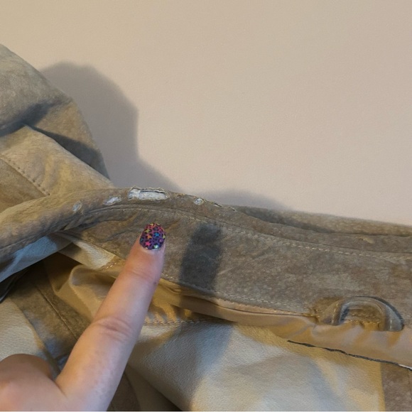 Vintage tan genuine suede shirt jacket shacket size 2X  Great Nothwest fair cond - Picture 7 of 12